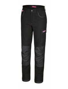 Pantaloni da lavoro da donna multitasche in 100% cotone elasticizzato, 220g 2