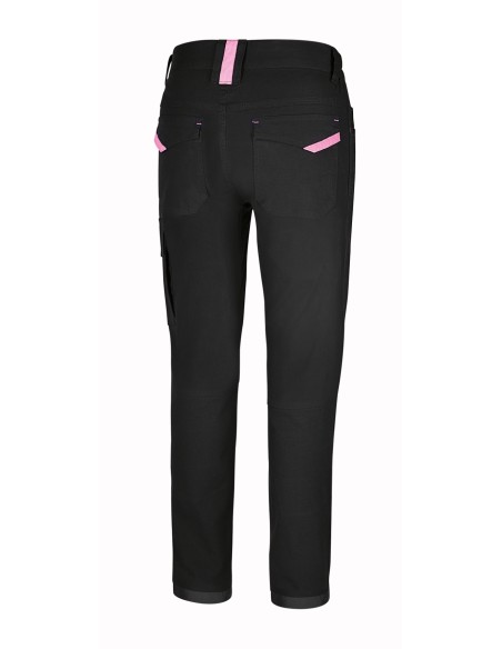 Pantaloni da lavoro da donna multitasche in 100% cotone elasticizzato, 220g