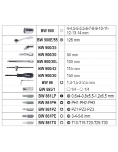 Assortimento di 13 chiavi a bussola esagonali, 18 inserti per avvitatori, 4 chia 2