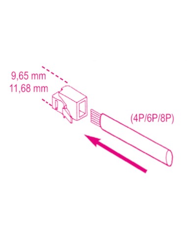 Pinza a cricchetto per capicorda telefonia e trasmissione dati