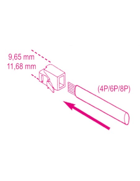 Pinza a cricchetto per capicorda telefonia e trasmissione dati Pinza a cricchetto per capicorda telefonia e trasmissione dati
