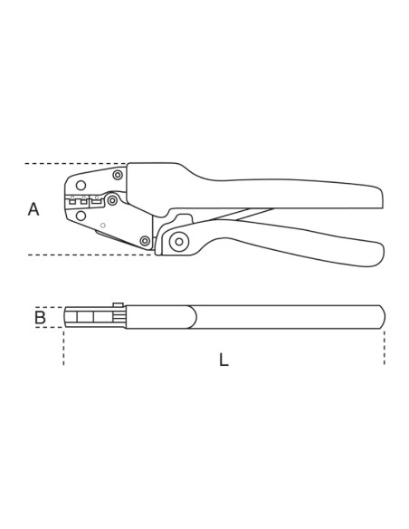 Pinza a grande effetto per capicorda preisolati Pinza a grande effetto per capicorda preisolati