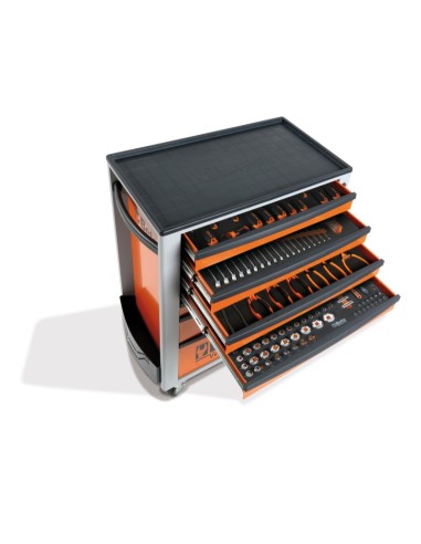 Cassettiera BW C24S mobile con sette cassetti e assortimento di 235 utensili