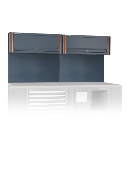 Parete con 2 pensili per arredo officina Parete con 2 pensili per arredo officina