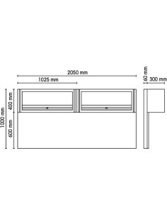 Parete con 2 pensili per arredo officina 2