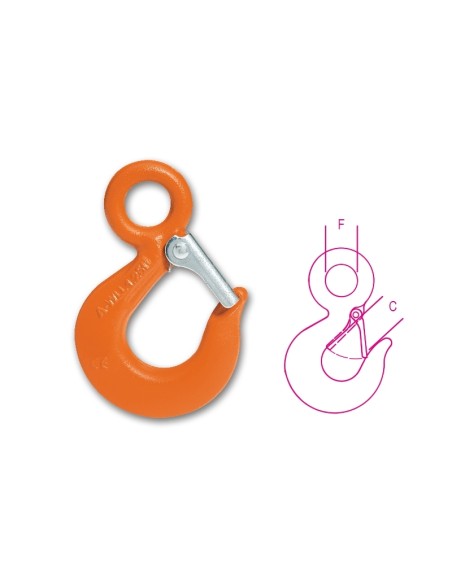 Ganci per sollevamento ad occhio, acciaio legato ad alta resistenza grado 8 Ganci per sollevamento ad occhio, acciaio legato ad alta resistenza grado 8