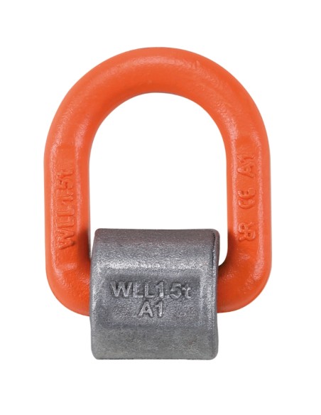 Staffa a saldare a base singola per sollevamento, corpo in acciaio legato ad alt