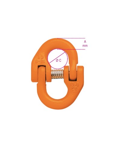 Maglia di giunzione per sollevamento, acciaio legato ad alta resistenza grado 8