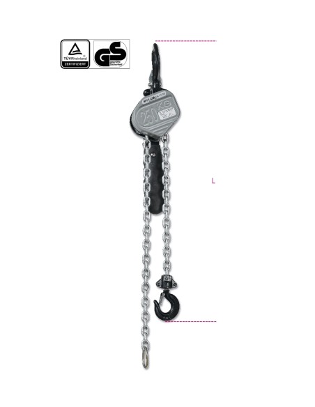 Paranco a leva compatto