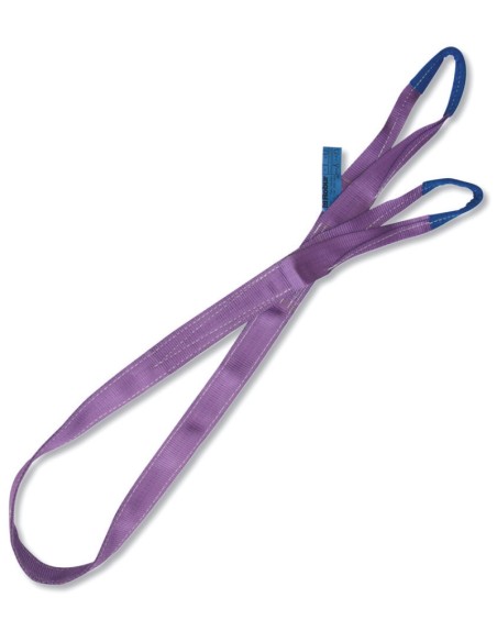 Braca per sollevamento 1t viola nastro piatto a due strati, asole rinforzate, po Braca per sollevamento 1t viola nastro piatto a due strati, asole rinforzate, po