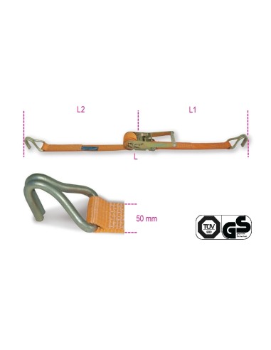 Sistema di ancoraggio a cricchetto LC 2000kg nastro in poliestere ad alta tenaci