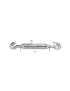 Tenditore a due ganci inox AISI 316 2