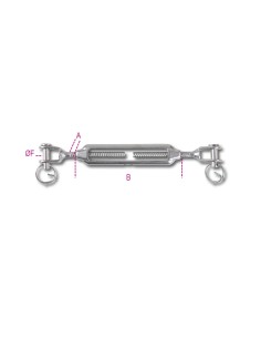 Tenditore a due forcelle inox AISI 316 2