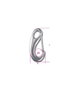 Moschettoni a gancio con sicura inox AISI 316 2