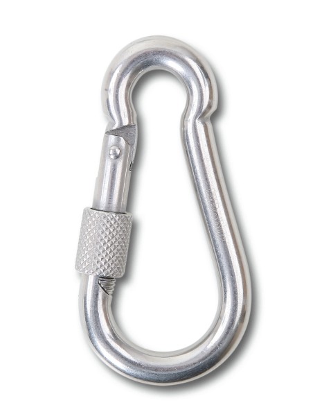 Moschettoni con ghiera inox AISI 316 Moschettoni con ghiera inox AISI 316