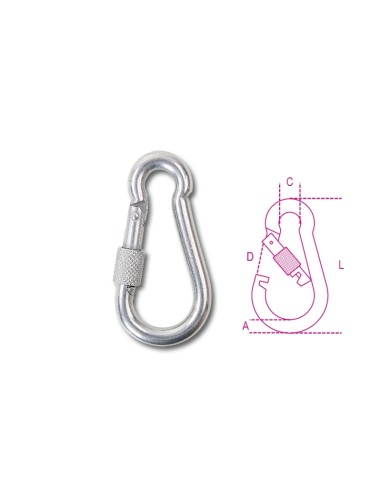 Moschettoni con ghiera inox AISI 316