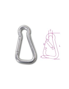 Moschettoni asimmetrici inox AISI 316 2