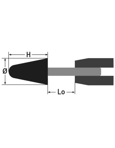 Mole abrasive con gambo, granuli abrasivi di corindone rosa con legante ceramico