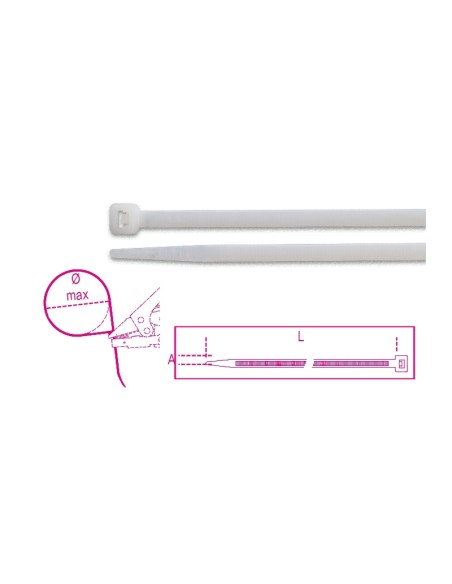 Fascette in nylon, colore naturale Fascette in nylon, colore naturale