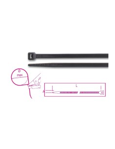 Fascette in nylon, colore nero UV resistant