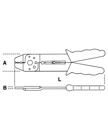 Pinza per capicorda non isolati modello leggero