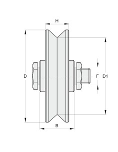 RUOTA D. 90 A V PERNO C. INGR. 2