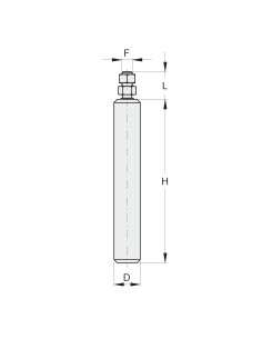 OLIVA LUNGA IN NYLON D40X250 M16 2