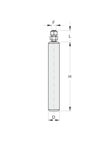 OLIVA LUNGA IN NYLON D40X250 M16