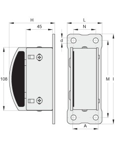 BATTENTE PORTA INCONTRO TUBO 30 C/PIASTR 2