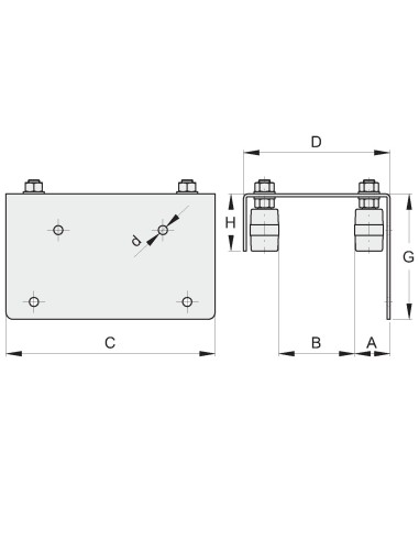 PIASTRA GUIDA CANCELLO REGOLAB. 0-70 MM.