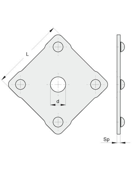 PIATRA DECOR 90X90 FORATA