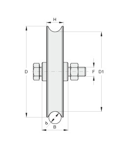 RUOTA D. 60 G.T. 16MM B  24 - H  21 2