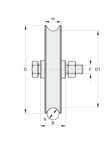 RUOTA D. 60 G.T. 16MM B  24 - H  21
