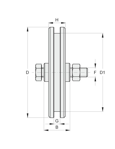 RUOTA D.60 GOLA A U C.UN CUSC.
