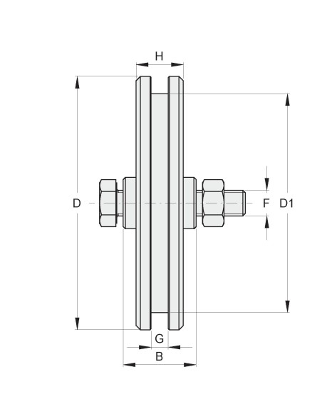 RUOTA D.60 GOLA A U C.UN CUSC.