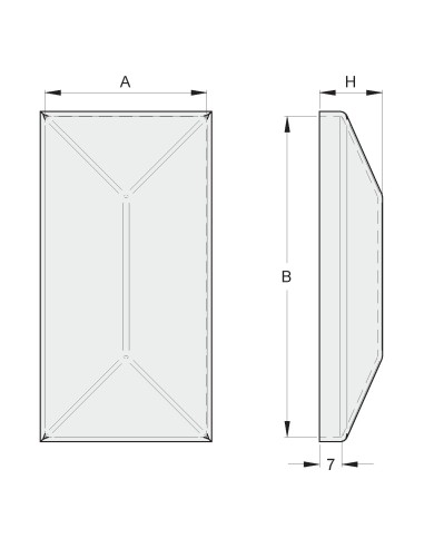 CAPPELLO RETTANGOLARE MM. 20X30
