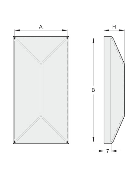 CAPPELLO RETTANGOLARE MM. 20X30