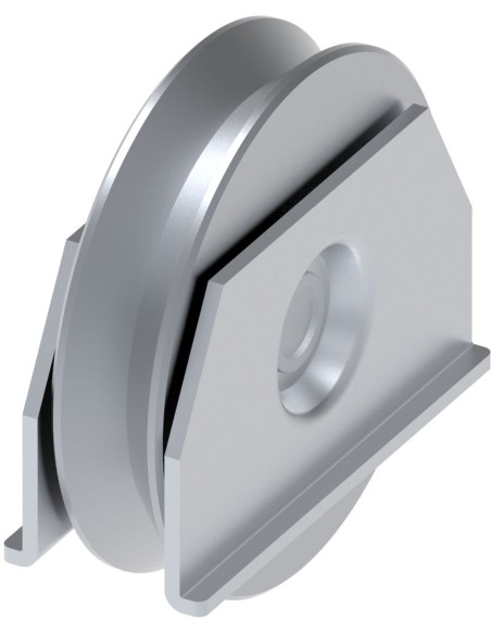 RUOTA D.100 GOLA A V CON PIASTRE A SALD.