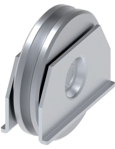 RUOTA D.120 GOLA A U CON PIASTRE A SALD.