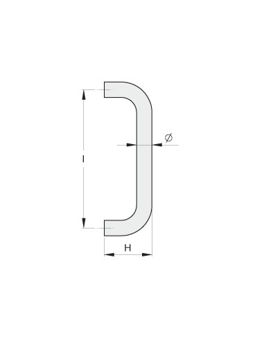 MANIGLIA 2 CURVE D.20 LUCIDA