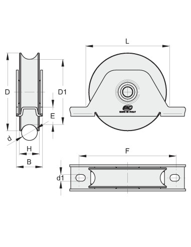 RUOTA D120 GOLA D20 CON SUP.INT.STAMPATO