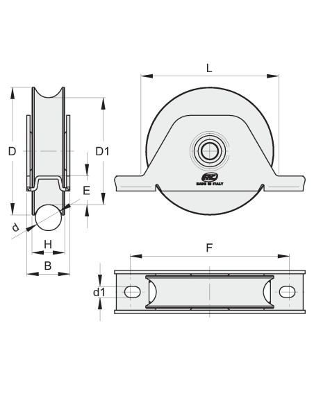 RUOTA D120 GOLA D20 CON SUP.INT.STAMPATO RUOTA D120 GOLA D20 CON SUP.INT.STAMPATO