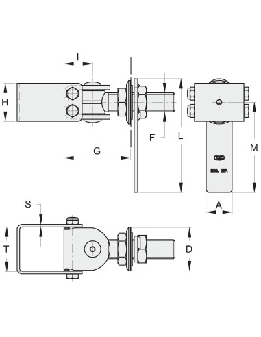 CARD. M18 TUBO 40X40 FISS. RAPIDO