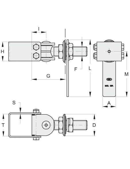 CARD. M18 TUBO 40X40 FISS. RAPIDO
