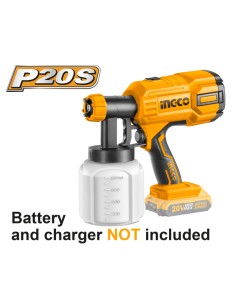AEROGRAFO A BATTERIA LITIO 20V NUDO