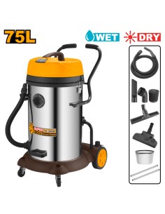 ASPIRAPOLVERE /LIQUIDI INOX 2X1200W 75LT