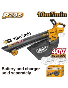 SOFFIATORE/ASPIRATORE 40V SOLO CORPO