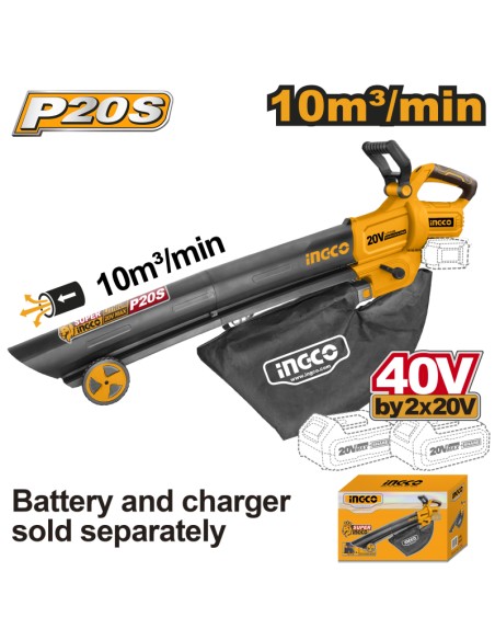 SOFFIATORE/ASPIRATORE 40V SOLO CORPO