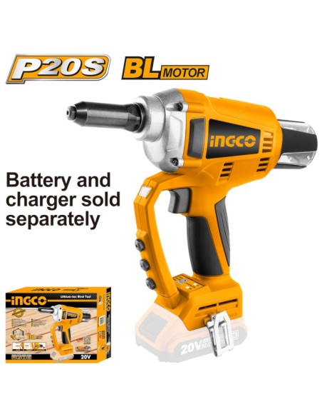 RIVETTATRICE BATTERIA 20V SOLO CORPO