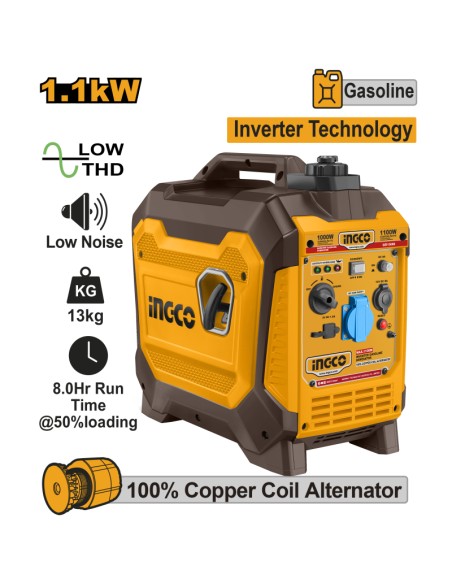 GENERATORE INVERTER BENZINA 1.1KW SIL